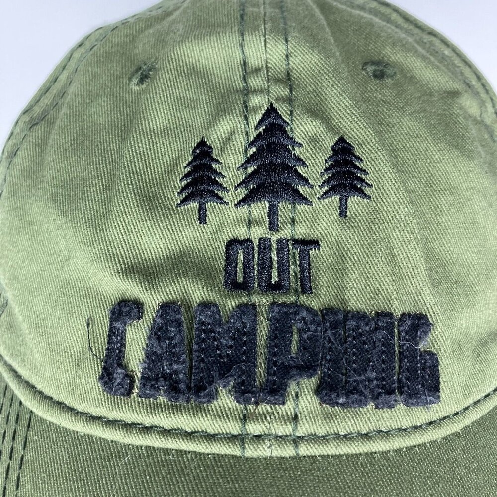 Out Camping Green Adjustable Hat - Picture 2 of 9